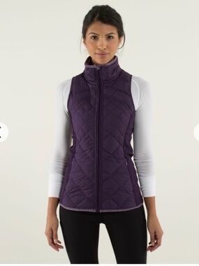 Lululemon Fluff Off Vest *Goose Down Quilted Deep Zinfandel Purple 12